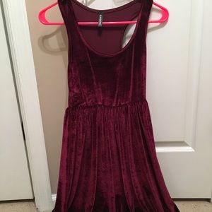 Burgundy Velvet Dress